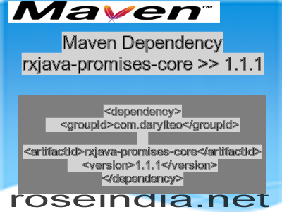 Maven dependency of rxjava-promises-core version 1.1.1