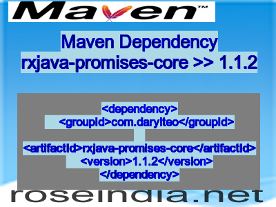 Maven dependency of rxjava-promises-core version 1.1.2