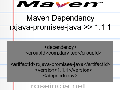 Maven dependency of rxjava-promises-java version 1.1.1