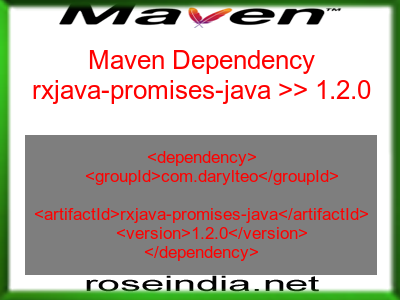 Maven dependency of rxjava-promises-java version 1.2.0