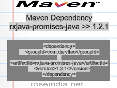 Maven dependency of rxjava-promises-java version 1.2.1
