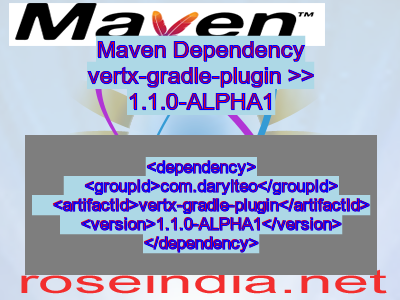 Maven dependency of vertx-gradle-plugin version 1.1.0-ALPHA1