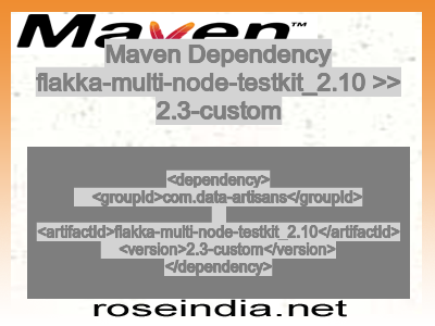 Maven dependency of flakka-multi-node-testkit_2.10 version 2.3-custom
