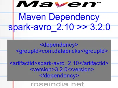 Maven dependency of spark-avro_2.10 version 3.2.0