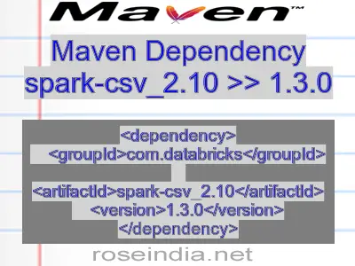 Maven dependency of spark-csv_2.10 version 1.3.0