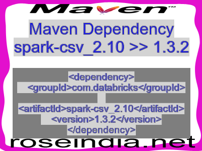 Maven dependency of spark-csv_2.10 version 1.3.2