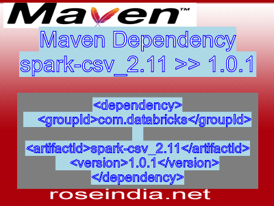 Maven dependency of spark-csv_2.11 version 1.0.1