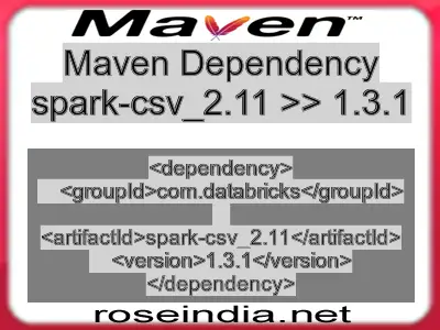 Maven dependency of spark-csv_2.11 version 1.3.1
