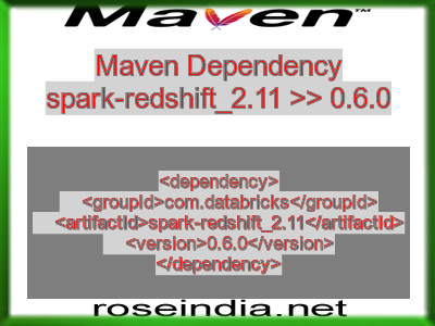 Maven dependency of spark-redshift_2.11 version 0.6.0