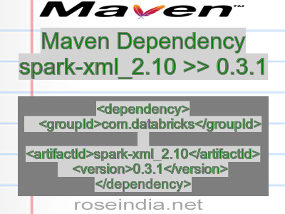 Maven dependency of spark-xml_2.10 version 0.3.1