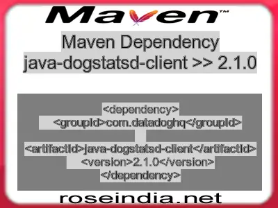 Maven dependency of java-dogstatsd-client version 2.1.0