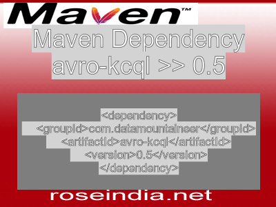 Maven dependency of avro-kcql version 0.5