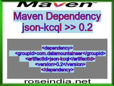 Maven dependency of json-kcql version 0.2