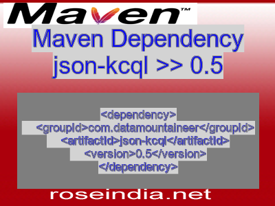 Maven dependency of json-kcql version 0.5