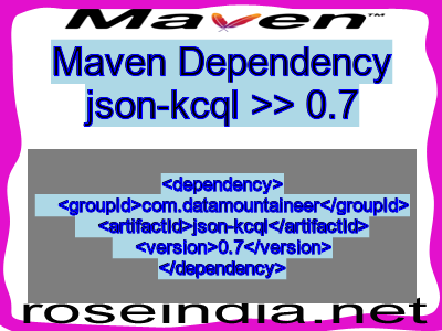 Maven dependency of json-kcql version 0.7