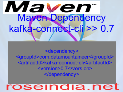 Maven dependency of kafka-connect-cli version 0.7