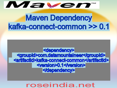 Maven dependency of kafka-connect-common version 0.1