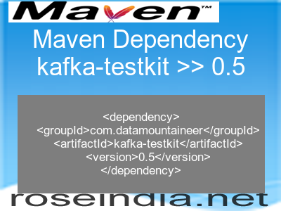 Maven dependency of kafka-testkit version 0.5