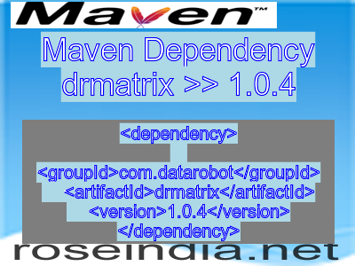 Maven dependency of drmatrix version 1.0.4