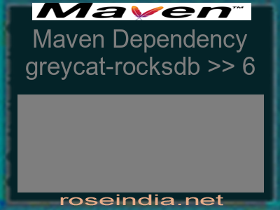 Maven dependency of greycat-rocksdb version 6