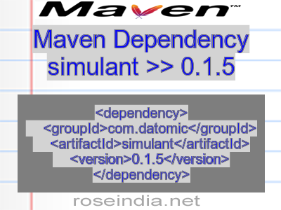 Maven dependency of simulant version 0.1.5