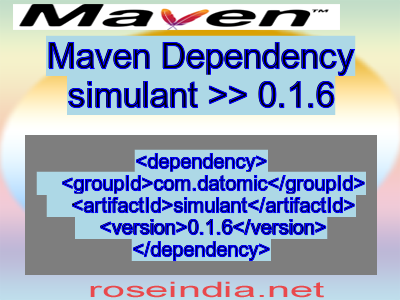 Maven dependency of simulant version 0.1.6