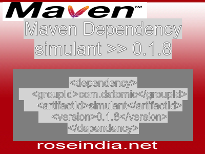 Maven dependency of simulant version 0.1.8