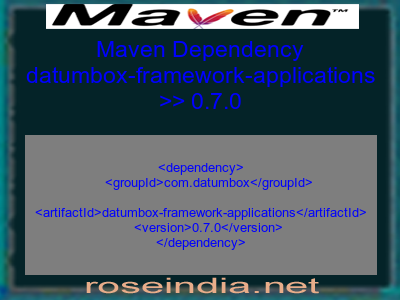 Maven dependency of datumbox-framework-applications version 0.7.0