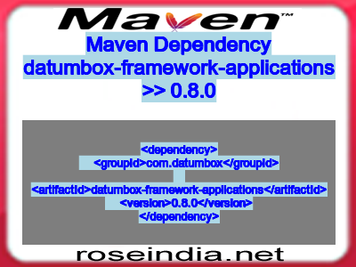Maven dependency of datumbox-framework-applications version 0.8.0