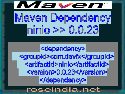Maven dependency of ninio version 0.0.23
