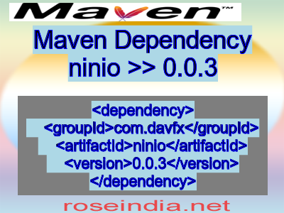 Maven dependency of ninio version 0.0.3