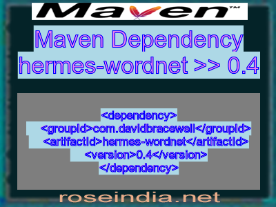 Maven dependency of hermes-wordnet version 0.4
