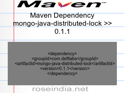 Maven dependency of mongo-java-distributed-lock version 0.1.1