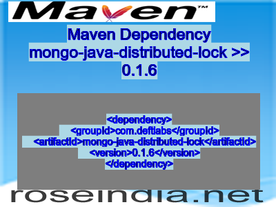 Maven dependency of mongo-java-distributed-lock version 0.1.6