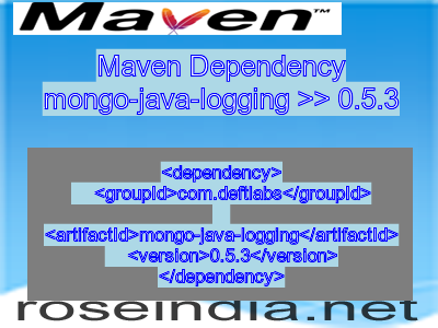 Maven dependency of mongo-java-logging version 0.5.3