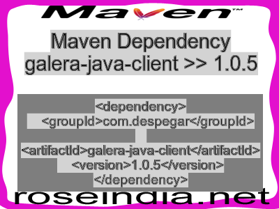 Maven dependency of galera-java-client version 1.0.5