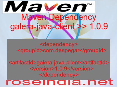 Maven dependency of galera-java-client version 1.0.9