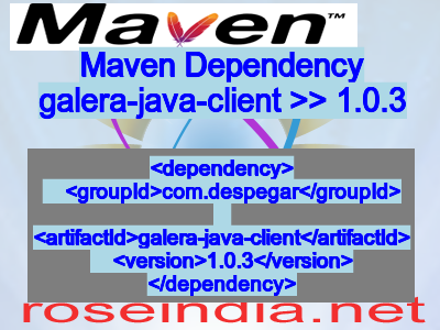 Maven dependency of galera-java-client version 1.0.3