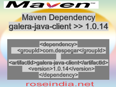 Maven dependency of galera-java-client version 1.0.14