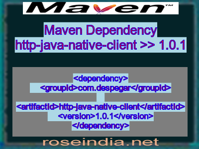 Maven dependency of http-java-native-client version 1.0.1