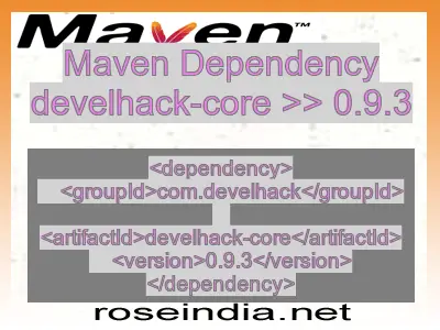 Maven dependency of develhack-core version 0.9.3