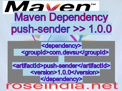Maven dependency of push-sender version 1.0.0