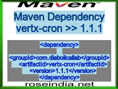 Maven dependency of vertx-cron version 1.1.1