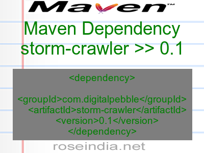 Maven dependency of storm-crawler version 0.1