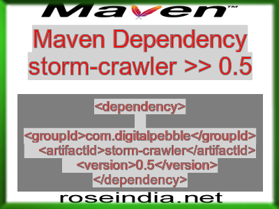 Maven dependency of storm-crawler version 0.5