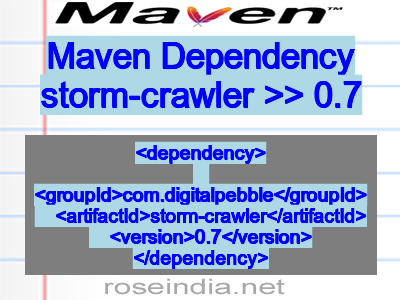 Maven dependency of storm-crawler version 0.7