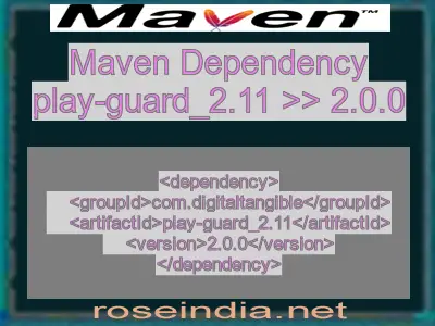 Maven dependency of play-guard_2.11 version 2.0.0