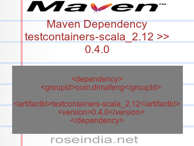 Maven dependency of testcontainers-scala_2.12 version 0.4.0