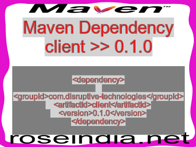 Maven dependency of client version 0.1.0