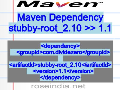 Maven dependency of stubby-root_2.10 version 1.1